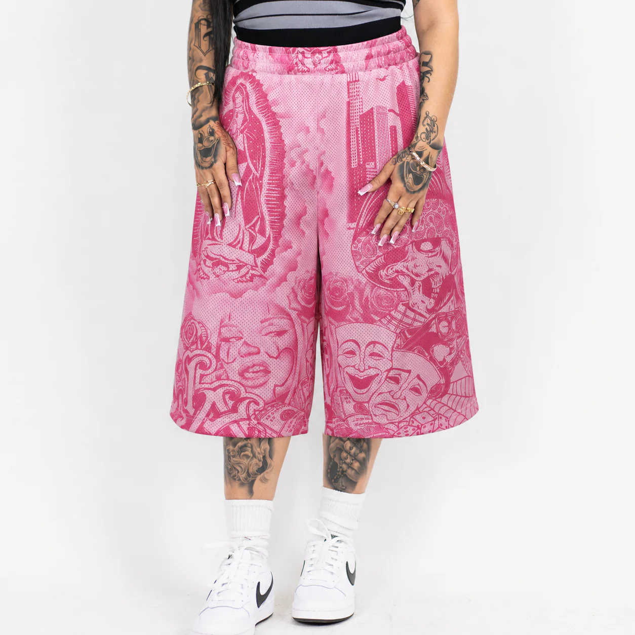 FB County Graffiti Mesh Shorts - Image 3