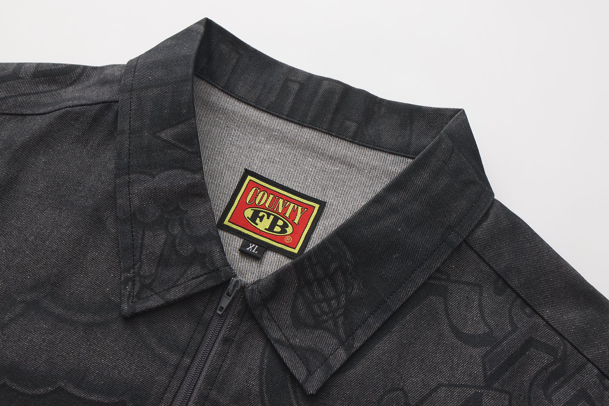 FB County Inked Up Hard Denim Short Sleeve Zip Shirt - Image 14