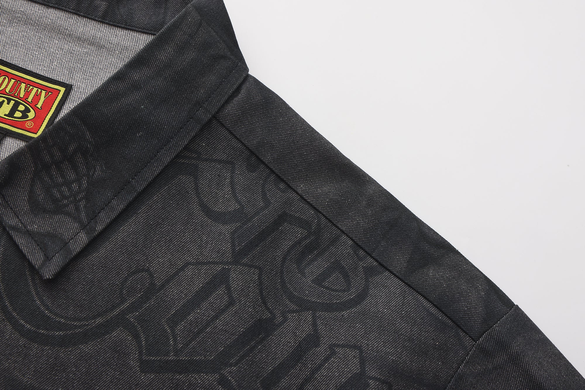 FB County Inked Up Hard Denim Short Sleeve Zip Shirt - Image 15