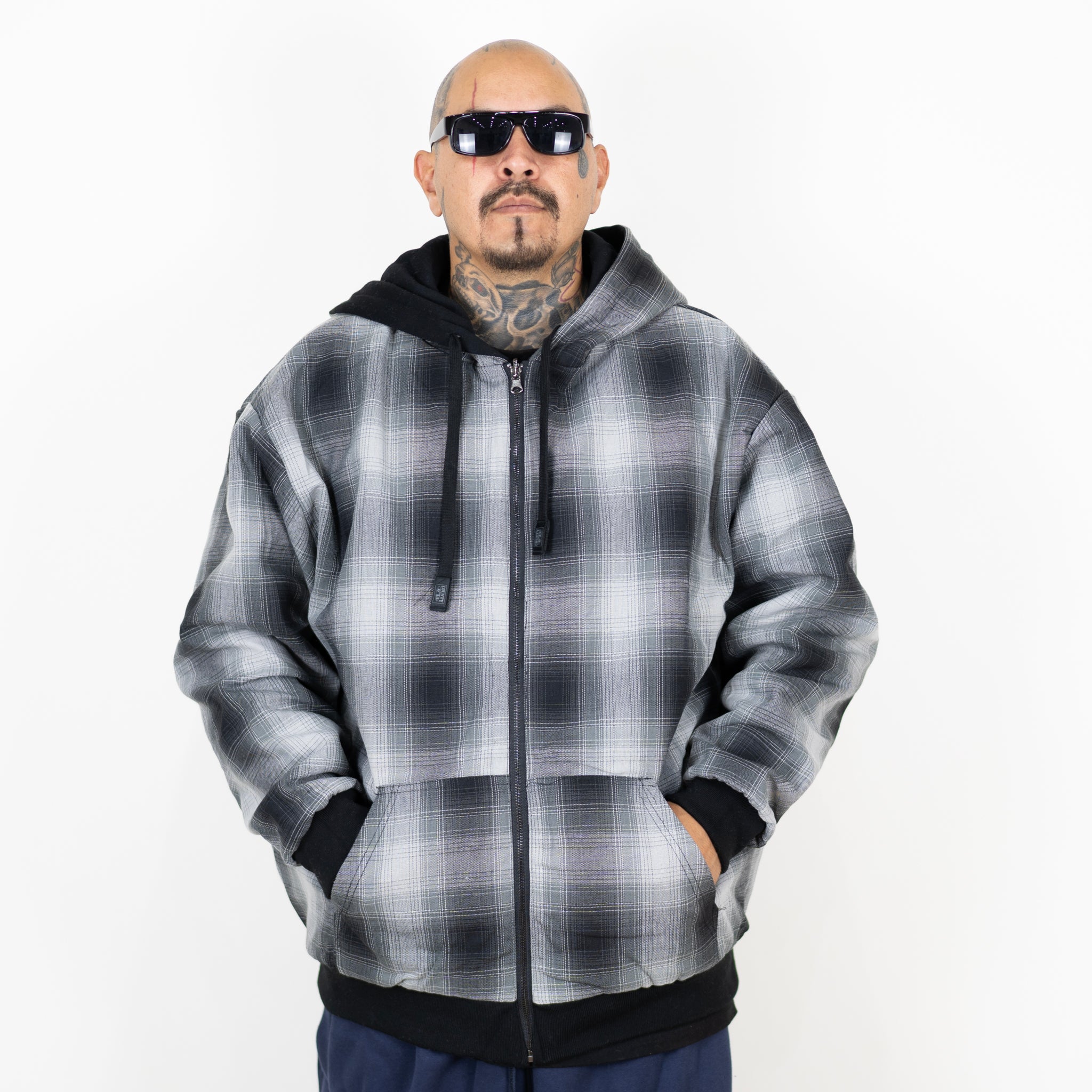 FB County Reversible Rhinestone Flannel Hoodie - Image 4
