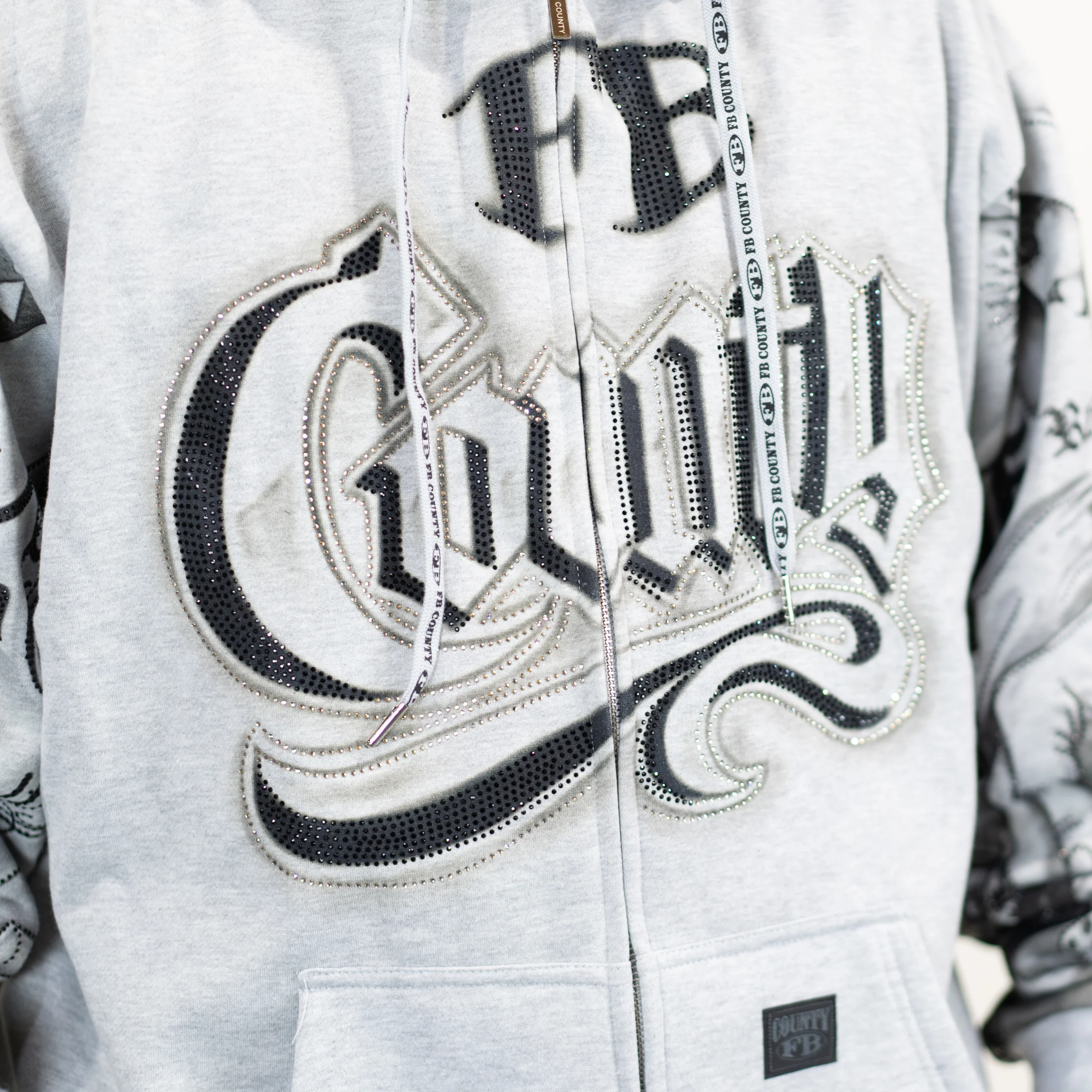 FB County Rhinestone Tatted Up Hoodie - Image 24