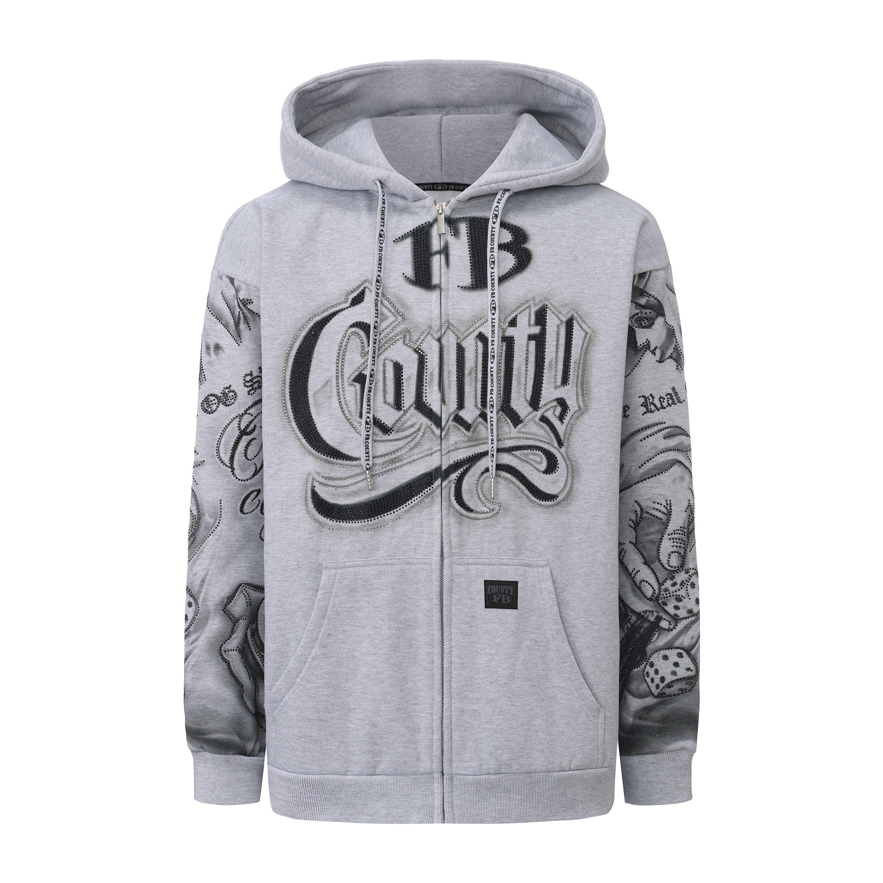 FB County Rhinestone Tatted Up Hoodie - Image 9