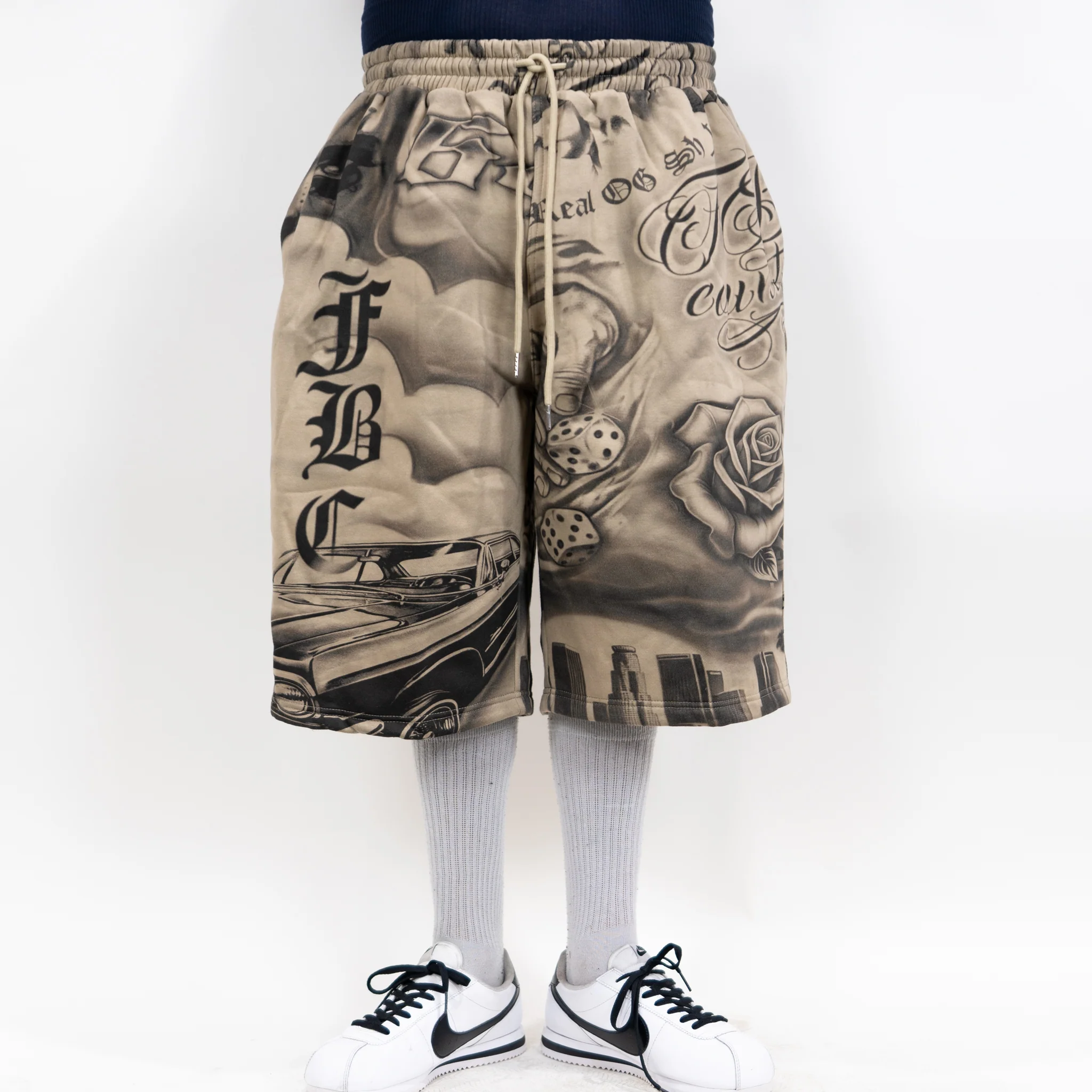 FB County Tatted Up Baggy Fleece Shorts - Image 3