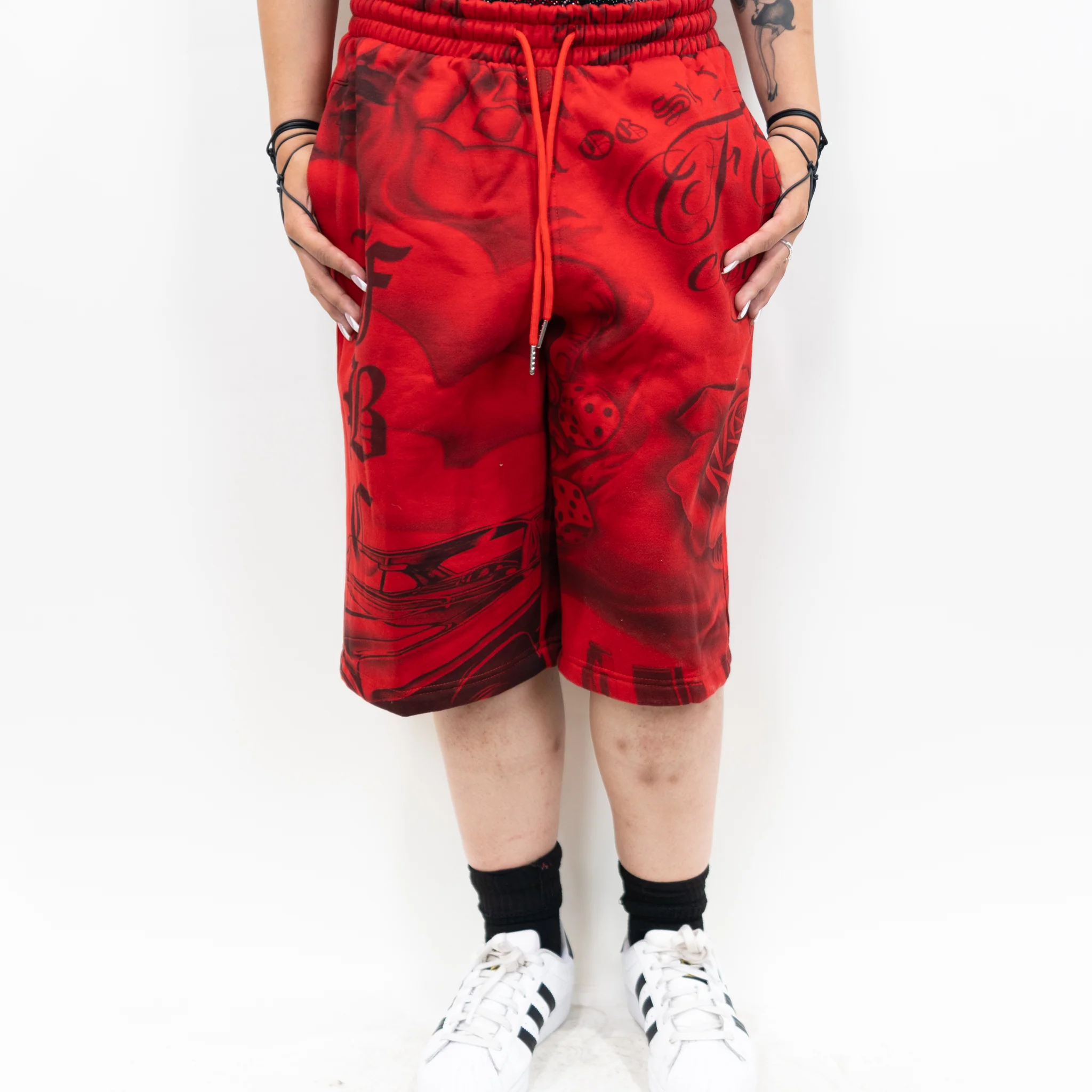 FB County Tatted Up Baggy Fleece Shorts - Image 4