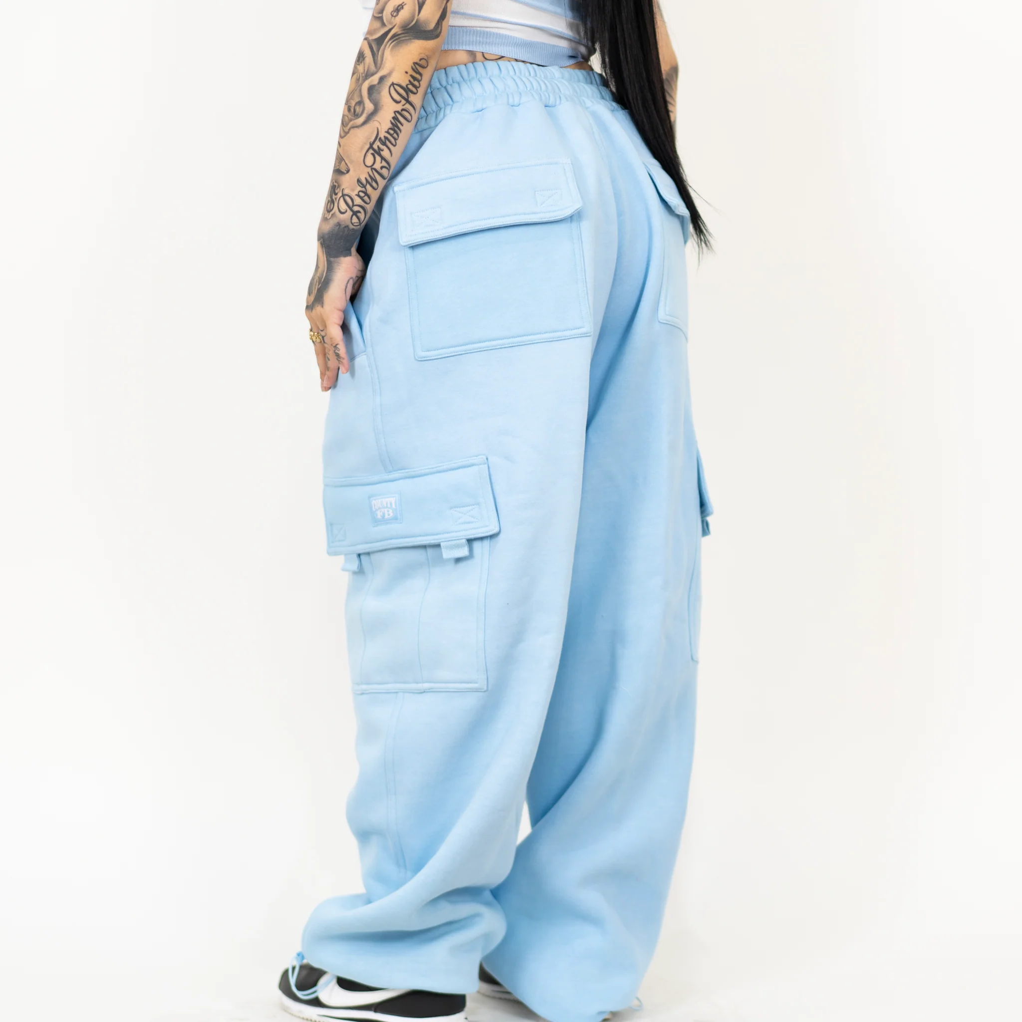 FB County Heavyweight Baggy Cargo Sweatpants - Image 9