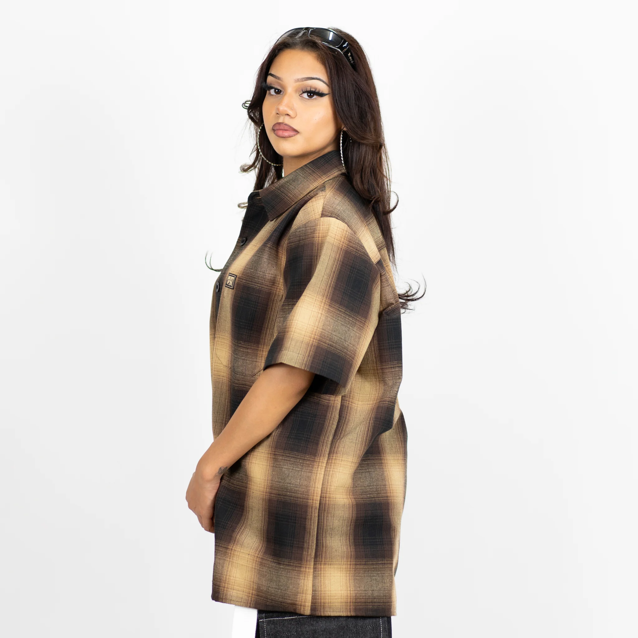 FB County Short Sleeve Checker Flannel Shirt - Image 10