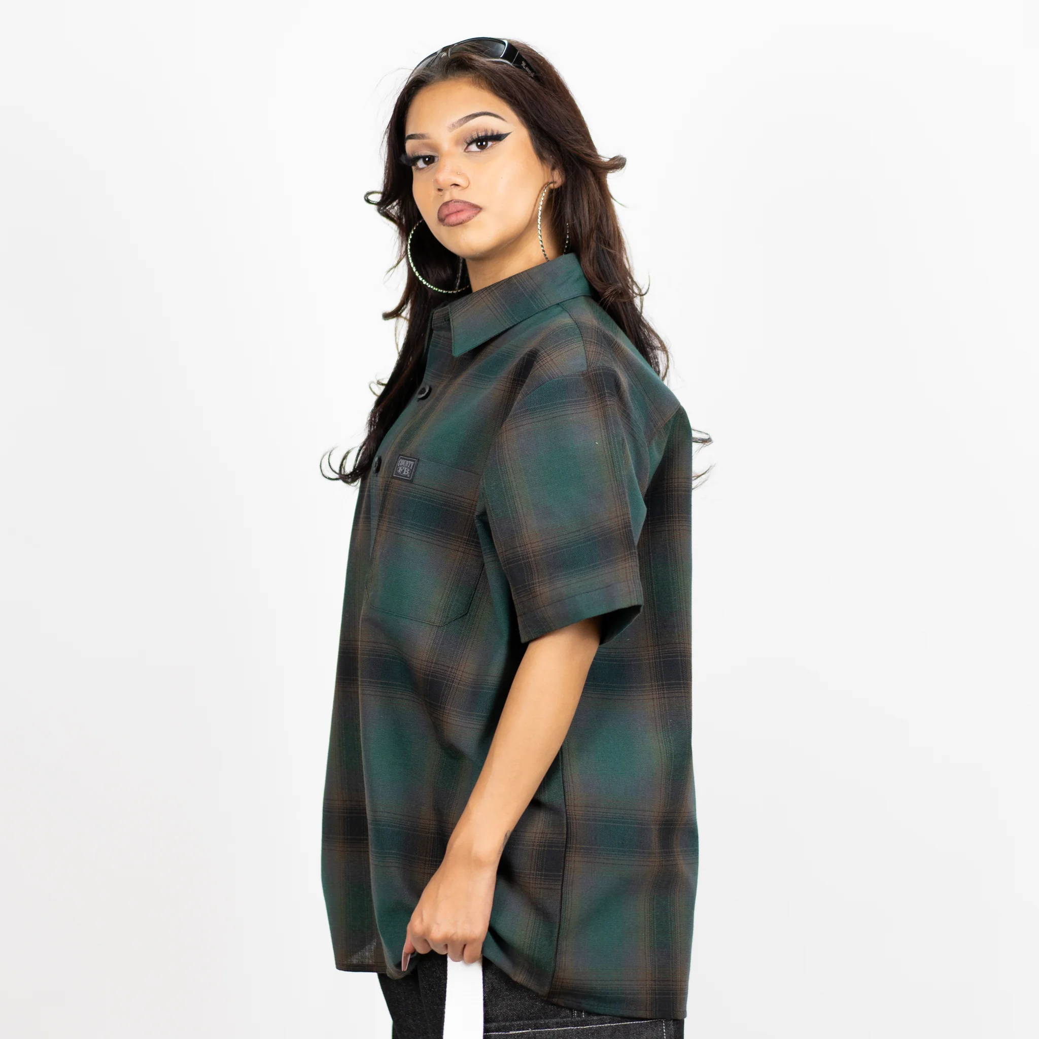 FB County Short Sleeve Checker Flannel Shirt - Image 8